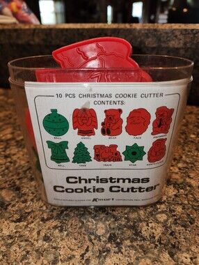 Christmas Cookie Cutters Set Of 10-  Holiday Shapes, Vintage K-Mart